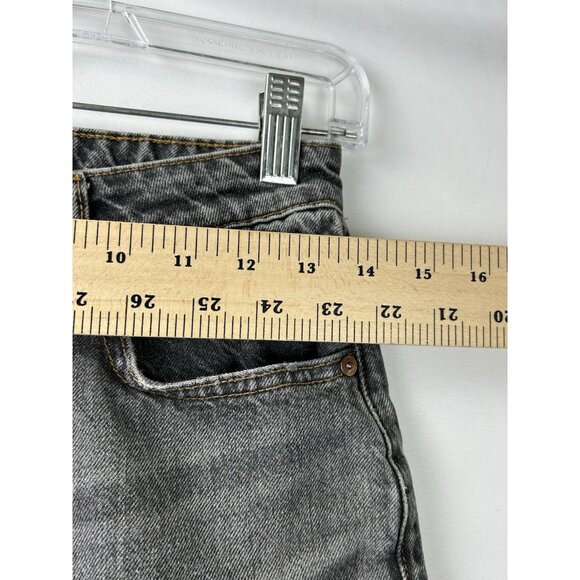 Frank And Oak Women’s Size 27 Nina Wide Leg Jambe Large Black Raw Frayed Hem - Picture 7 of 16